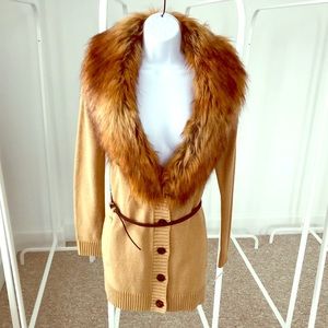 Brand new Michael Kors faux fur cardigan!!!
